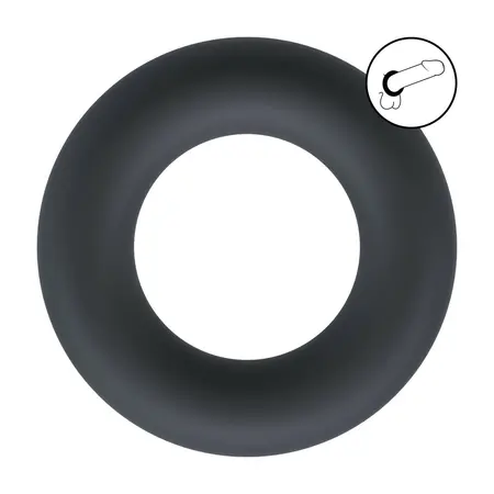 LEVELZ tečni silikonski prsten za potenciju L crni sa fleksibilnim i ergonomskim dizajnom