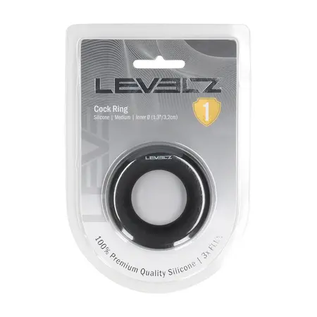 LEVELZ Liquid Silicone Performance Ring M Black za maksimalnu udobnost i savršeno prilagođavanje