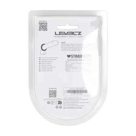 LEVELZ Liquid Silicone Performance Ring M Black za maksimalnu udobnost i savršeno prilagođavanje