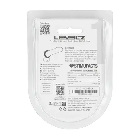LEVELZ Liquid Silicone Performance Ring S Black fleksibilan prsten za maksimalnu udobnost