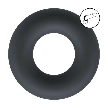 LEVELZ Solid Silicone Ring XS Black fleksibilna anatomska potporna traka