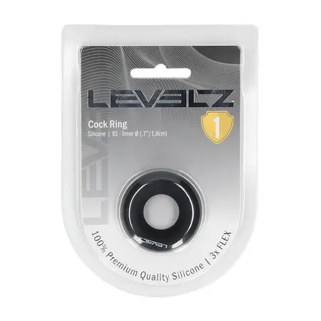 LEVELZ Solid Silicone Ring XS Black fleksibilna anatomska potporna traka