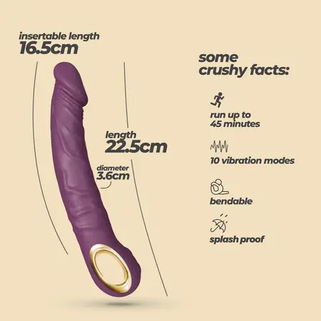 Magnus Bend Flexible Intimate Machine - 10 Modes, Purple, 22.5 cm