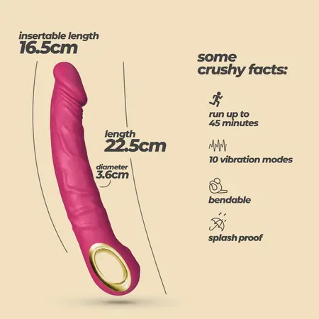 Magnus Bend Flexible Intimate Device Pink 22.5cm USB Rechargeable