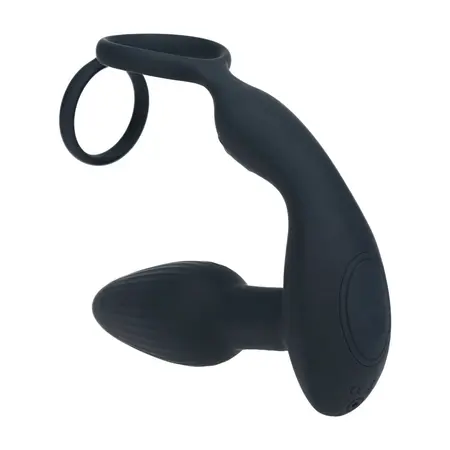 LEVELZ Black Dual Motor stimulator prostate sa rotirajućim kuglicama i prstenom