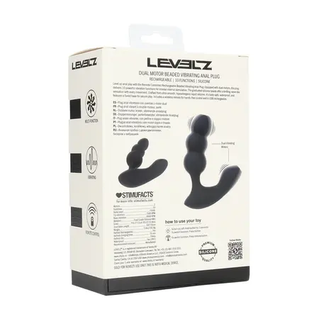 LEVELZ Revo crni silikonski stimulator prostate sa dva motora i daljinskim upravljačem