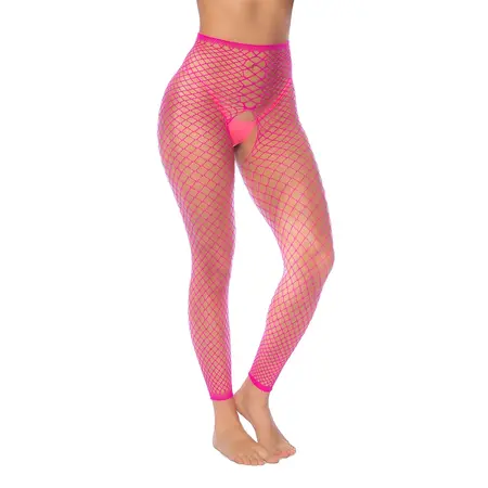 Leg Avenue višenamenska mrežasta majica ili čarape u neon roze boji, univerzalna veličina