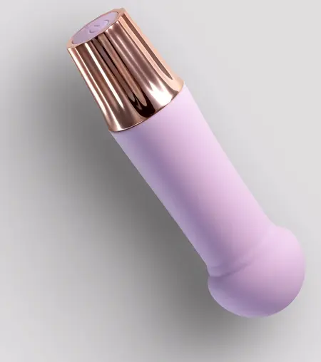 Crushious Mellow Puff Mini Wand u boji lavande, 10 modova vibracije, 11 cm