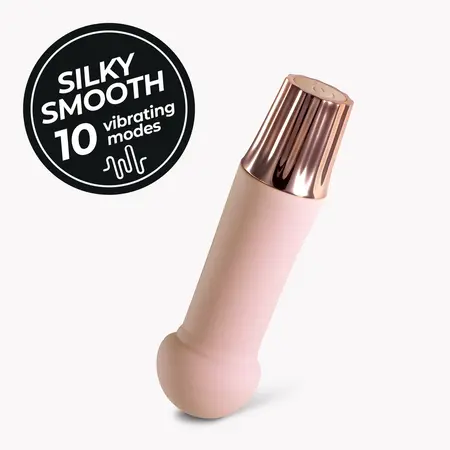 Crushious Mellow Puff Mini Wand, kompaktni roze masažer, 11 cm