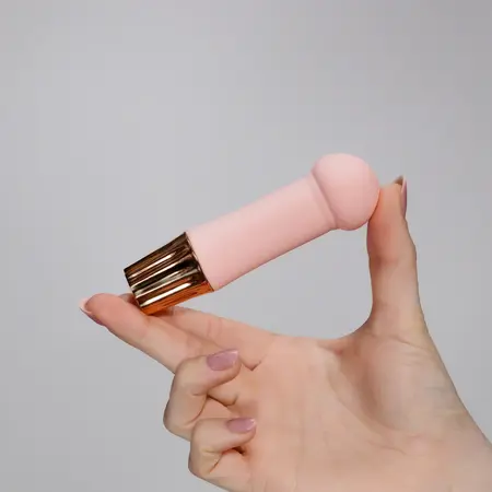 Crushious Mellow Puff Mini Wand, kompaktni roze masažer, 11 cm