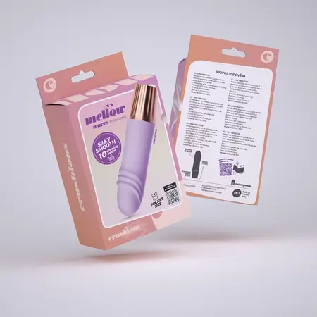 Crushious Mellow Waves mini vibrator u boji lavande dužine 11cm sa USB punjenjem