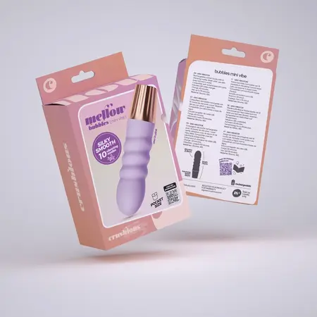Crushious Mellow Bubbles mini vibrator lavanda 11cm silikon USB