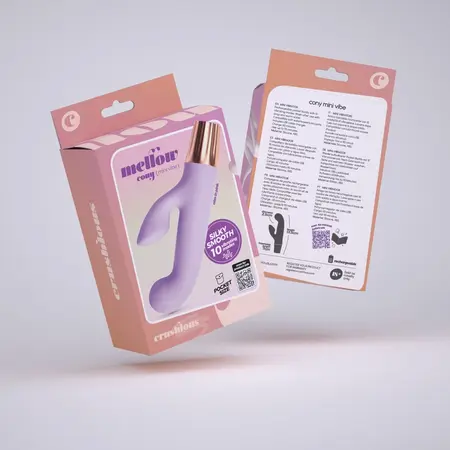 Crushious Mellow Cony Mini Rabbit Lavender, kompaktni silikonski masažer