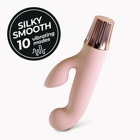 Crushious Mellow Cony roze mini rabbit vibrator, kompaktni silikonski sistem
