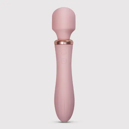 Crushious Jinx Dual Wand masažer od grejanog silikona u boji Rose Wine 21cm
