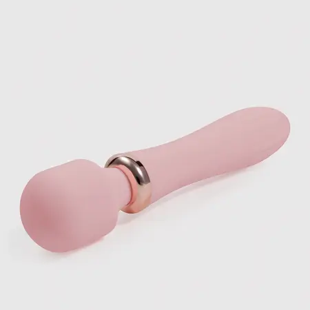 Crushious Jinx Dual Wand masažer od grejanog silikona u boji Rose Wine 21cm