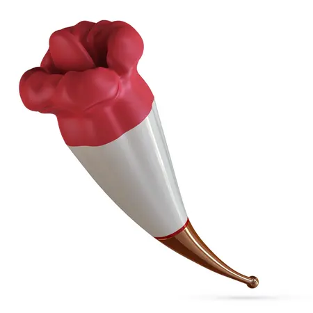 Jagger dvostrani vibrirajući stimulator od crvenog silikona, 19.5 cm