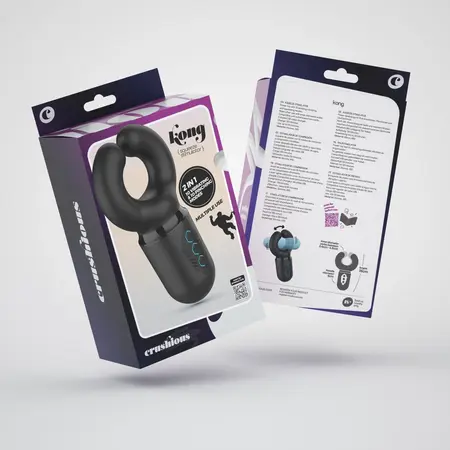 Crushious Kong intimni aparat sa pritiskom i vibracijom crni 16cm
