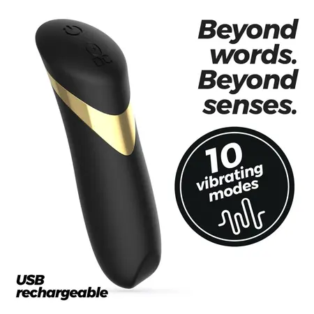 Crushious Blinders Rechargeable Mini Vibrating Device Black 10.2cm
