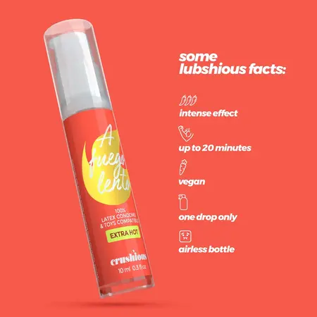 A Fuego Lento grejući lubrikantni gel 10ml, veganski, bez mirisa, u airless bočici