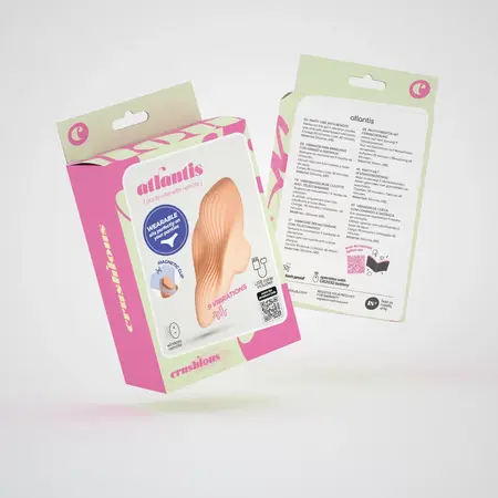 Atlantis bežični vibrator za gaćice u narandžastoj boji brenda Crushious, daljinsko upravljanje, 9 modova vibracije