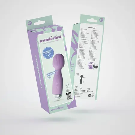 Crushious Wanderlust Mini Wand masažer Lilac, kompaktni silikon, 10 modova vibracije
