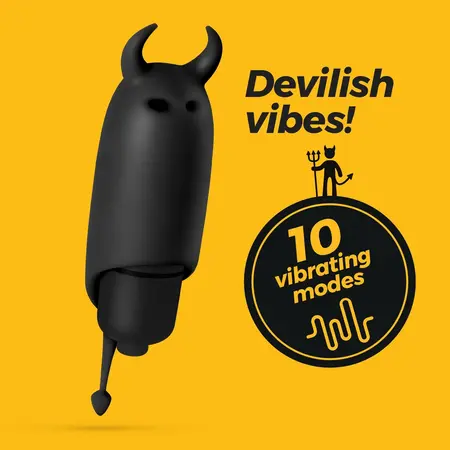 Crushious O-Pet Devil Vibrirajući Metak Crni 10 Režima Kompaktni Dizajn