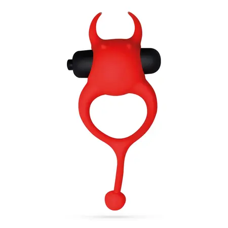 Crushious Daemon vibrirajući silikonski prsten crveni 10 modova 12.5cm