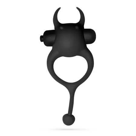 Crushious Daemon Vibrating Silicone Ring Black 12.5 cm Adjustable