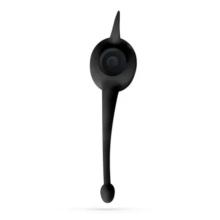 Crushious Daemon Vibrating Silicone Ring Black 12.5 cm Adjustable