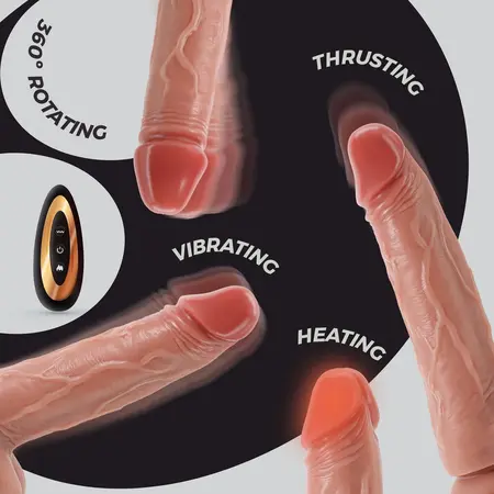 Crushious Inviktus Vibe Liquid Silicone Thrusting Intimate Device 23cm Flesh