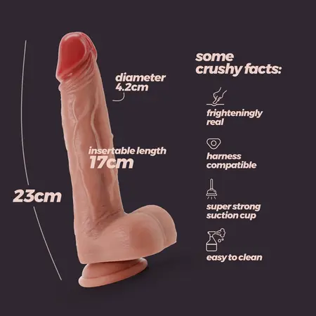 Crushious Inviktus tečni silikonski model 23 cm u boji kože sa fleksibilnim sistemom