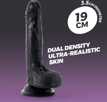 Crushious Inviktus model od tečnog silikona 19 cm crni, fleksibilni sistem