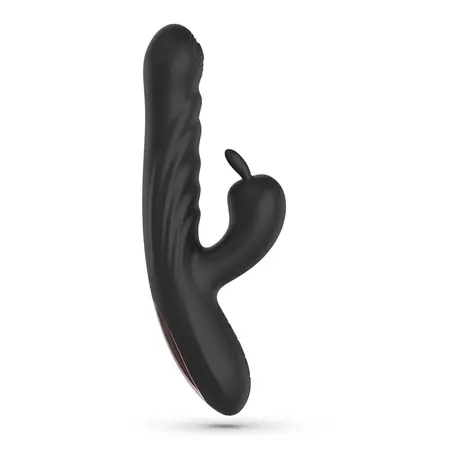 Crushious Lapin intimni vibrator zec sa potiskom crni 21.5cm USB