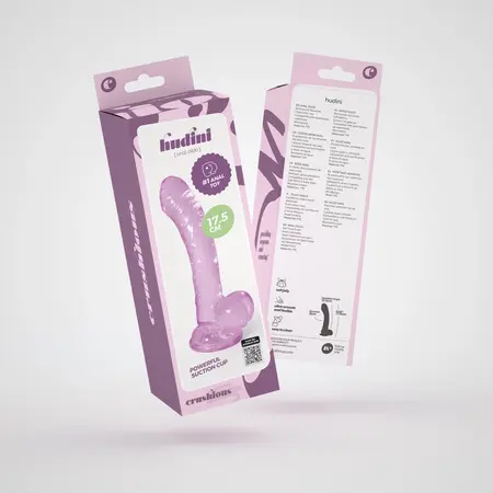 Crushious Hudini Flexible Intimate Device 17.5 cm Purple TPE Suction Base