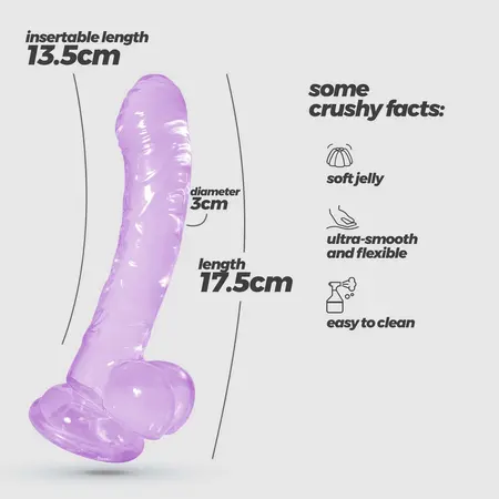 Crushious Hudini Flexible Intimate Device 17.5 cm Purple TPE Suction Base