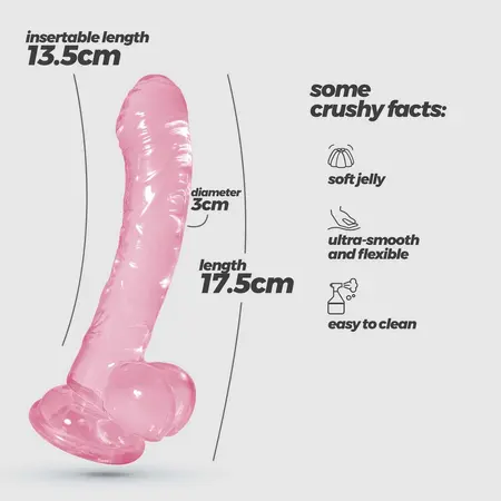 Crushious Hudini fleksibilni žele intimni model 17.5 cm roze TPE