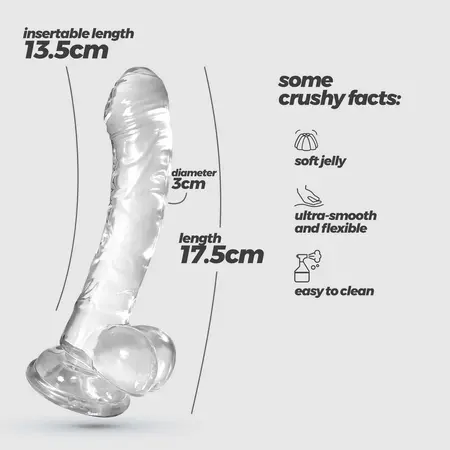 Crushious Hudini fleksibilni žele model od 17.5 cm, transparentni TPE sistem