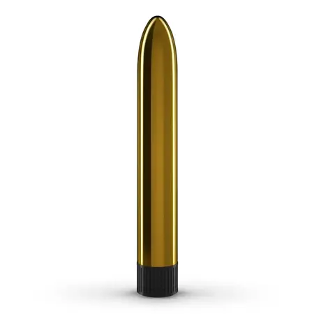Crushious Classic Vibe Gold, luksuzni metalik masažer za intimno zadovoljstvo 17.5 cm