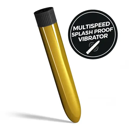 Crushious Classic Vibe Gold, luksuzni metalik masažer za intimno zadovoljstvo 17.5 cm