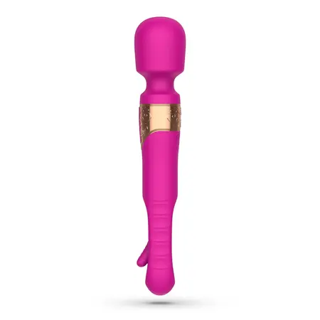 Crushious Big Ben Dual Wand Pink, svestrani silikonski masažer dužine 25,9 cm