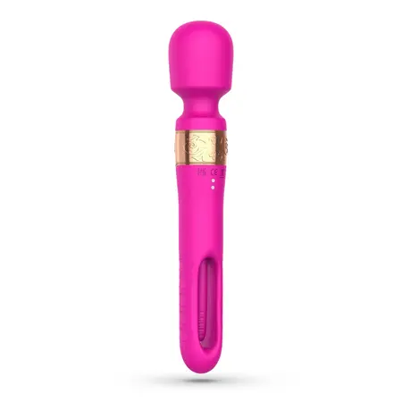 Crushious Big Ben Dual Wand Pink, svestrani silikonski masažer dužine 25,9 cm