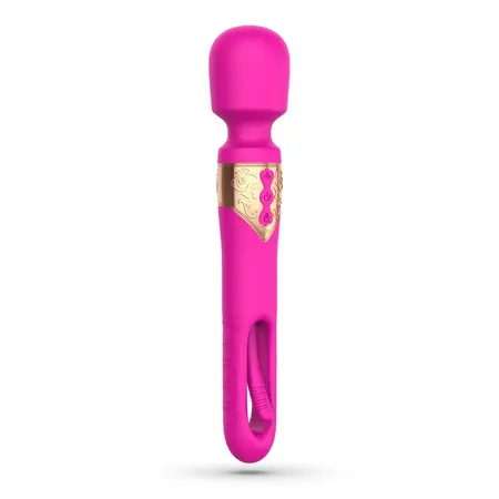 Crushious Big Ben Dual Wand Pink, svestrani silikonski masažer dužine 25,9 cm