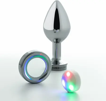 Crushious Borealis metalni čep mali srebrni sa RGB LED svetlom 7.2cm