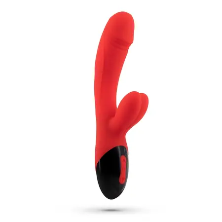 Crushious Dare Dong punjivi vibrator sa duplom stimulacijom crveni 20cm