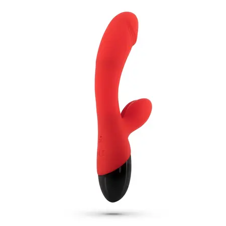 Crushious Dare Dong punjivi vibrator sa duplom stimulacijom crveni 20cm