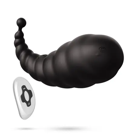 Crushious Cocoon Black bežični punjivi vibrirajući sistem, 8.5cm