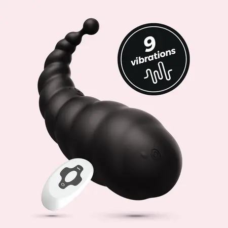 Crushious Cocoon Black bežični punjivi vibrirajući sistem, 8.5cm