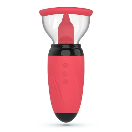 Crushious Scarlet intimni stimulator sa vakuumom i vibracijom, crveni, 14,6 cm