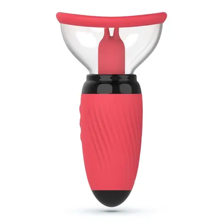 Crushious Scarlet intimni stimulator sa vakuumom i vibracijom, crveni, 14,6 cm